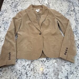 Ann Taylor Women Long Sleeve Corduroy Blazer‎ w Pockets Light Brown Size 4